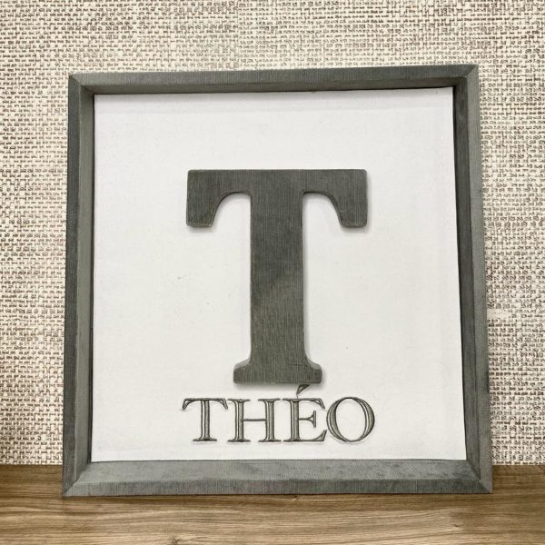 PORTA MATERNIDADE MDF COM INICIAL E NOME